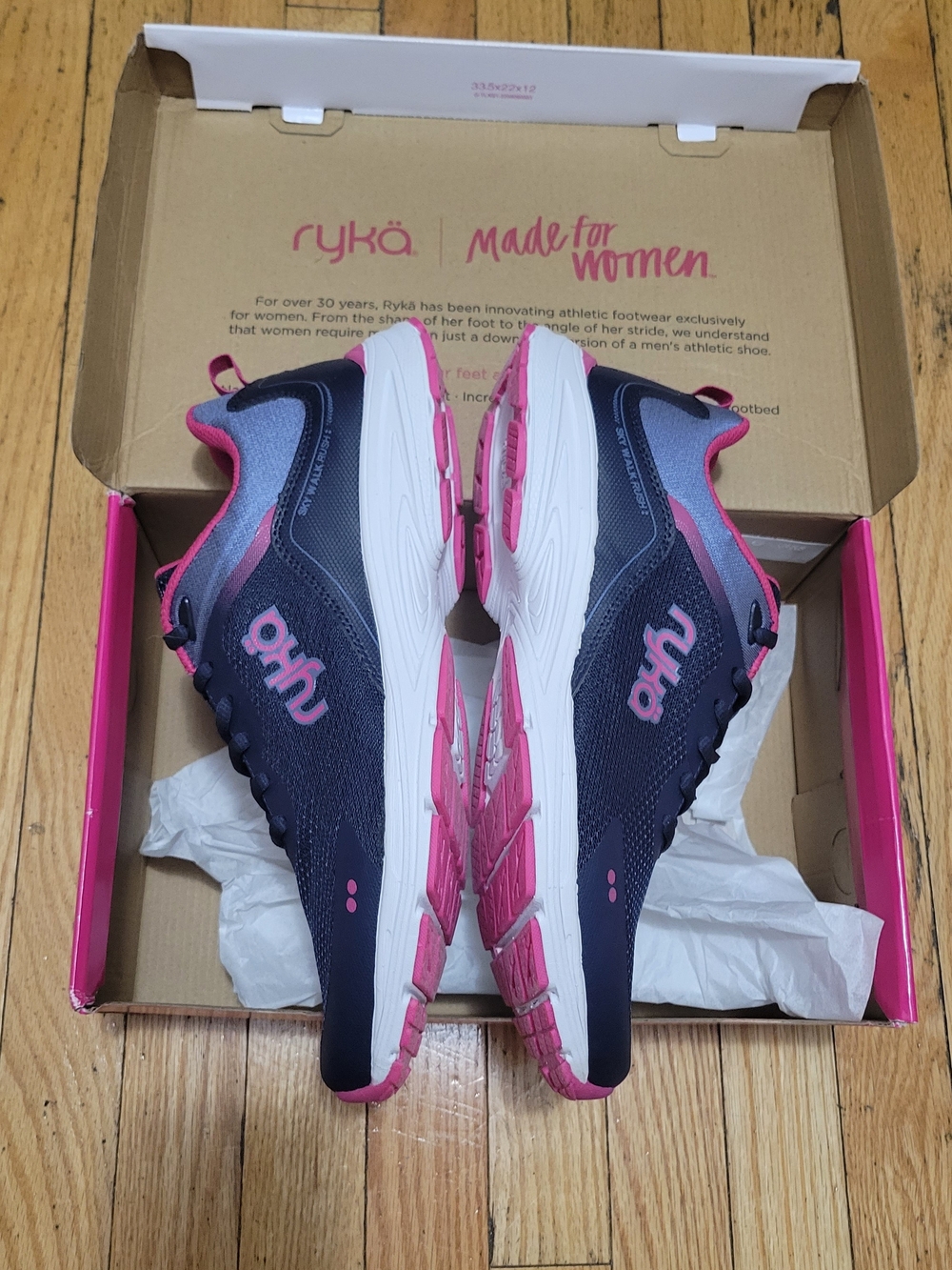 Ryka Navy and Pink Women's Athletic Running Shoes